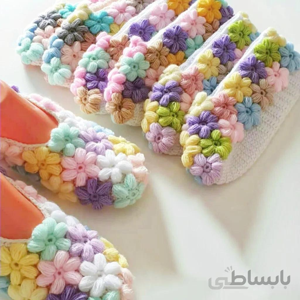 پاپوش بافتنی زنانه sindra مدل wee-trr