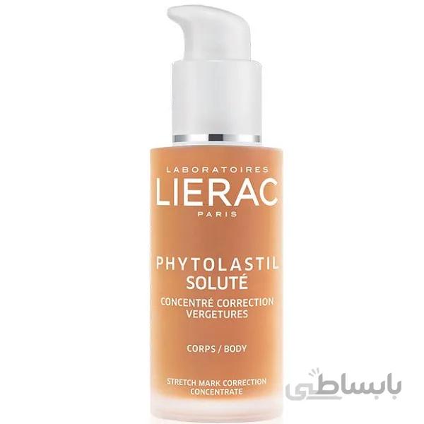 سرم ضد استرچ مارک و ترمیم ترک بدن لیراک Lierac مدل Phytolastil Solute حجم 75 میل | ترمیم در 8 هفته ا Lierac Phytolastil Soluté Concentré Correction Vergetures 75ml
