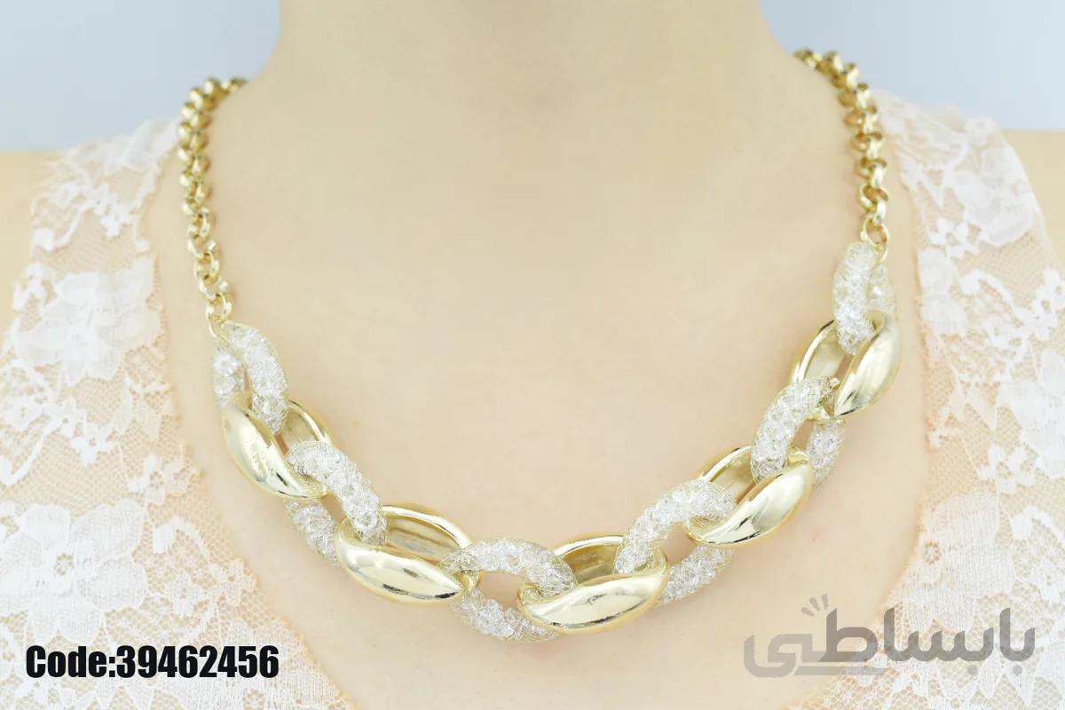 گردنبند سوارسکی رادیوم طرح طلا