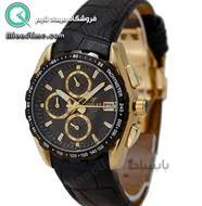 ساعت مچی ویولت زنانه کرنوگراف گرد چرمی طلایی مشکی صفحه مشکی مدل 0405/2L