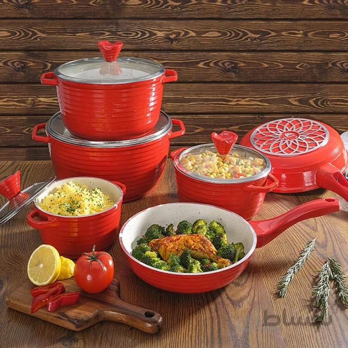 سرویس 10 پارچه مدل کلاسیک خطی عروس کد 37010
