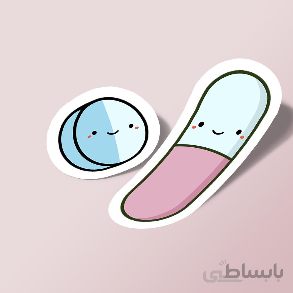 استیکر Cute and kawaii happy pills 2