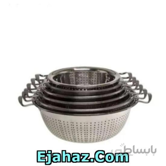 آبکش استیل 11 پارچه یونیک دسته دار