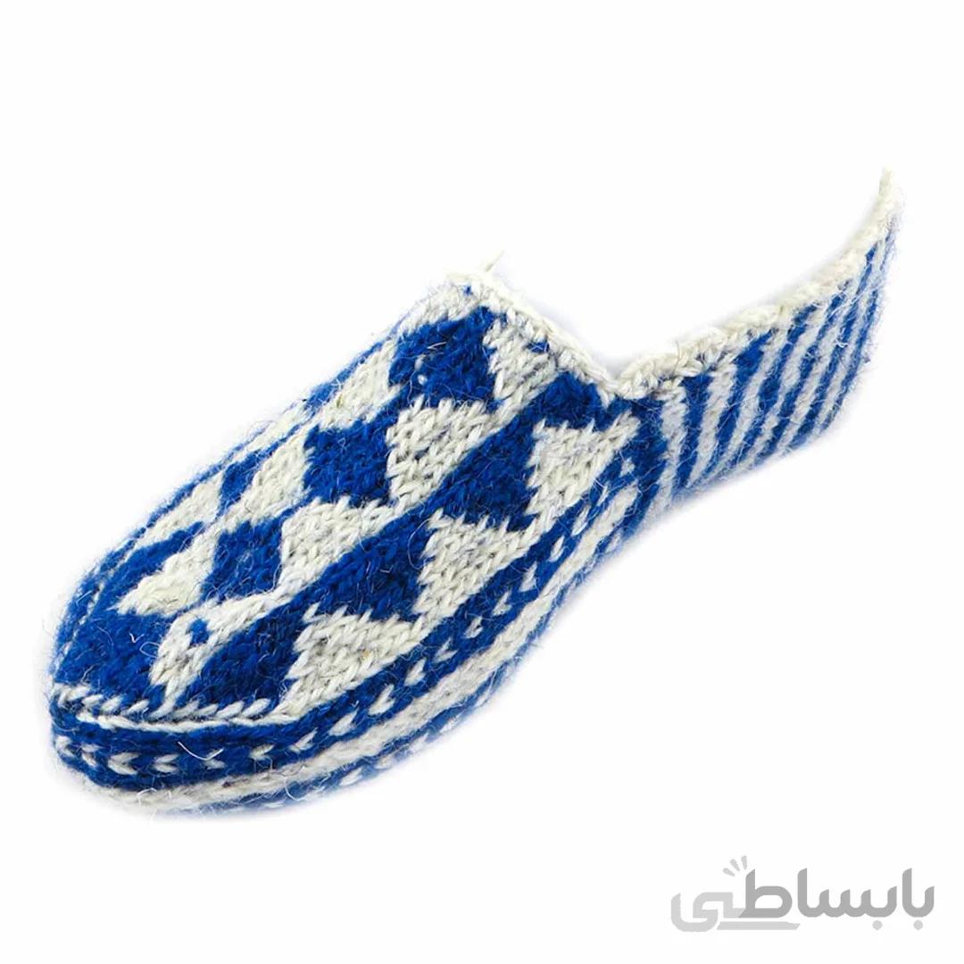 جوراب روفرشی پشمی دستباف کردستان کد 319 سایز 38 تا 40