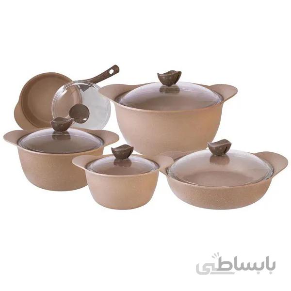 سرویس قابلمه چدن 10 پارچه وانیا