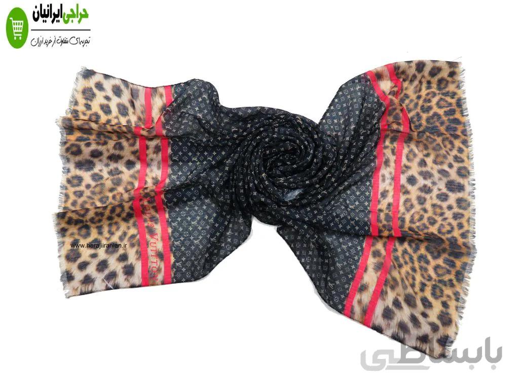 شال نخی طرح پلنگی کد 115