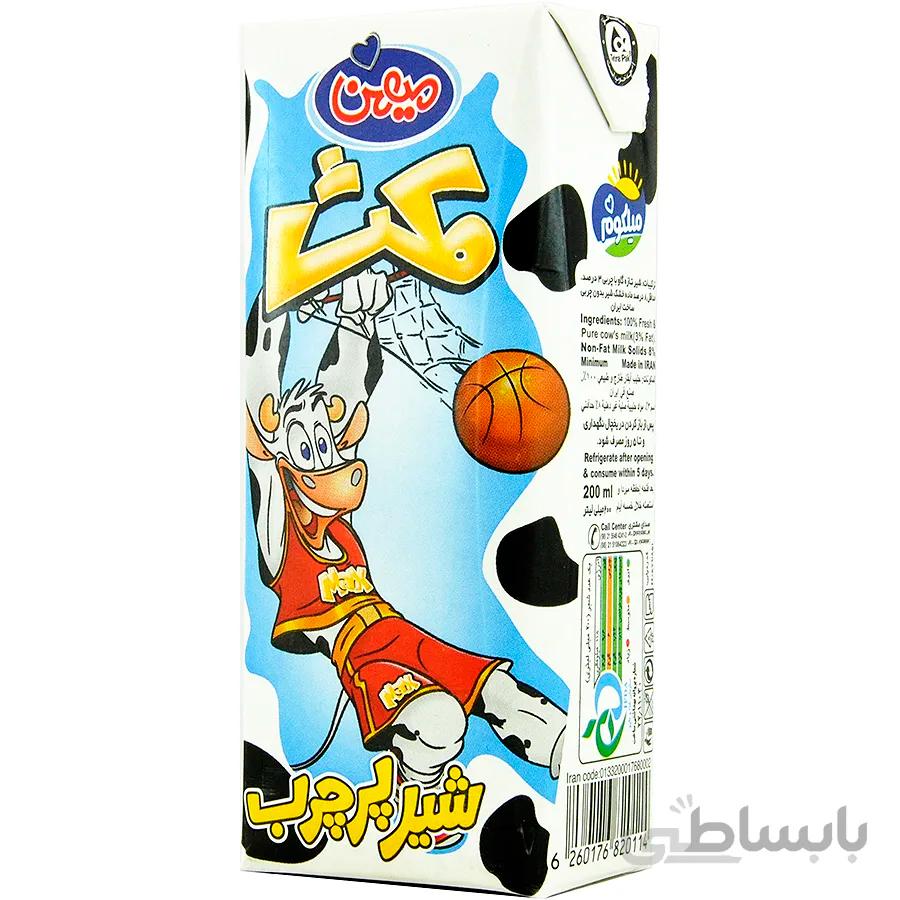 شیر 200 سی سی پرچرب 3.2% چربی اسلیم میهن باکس 36 عددی