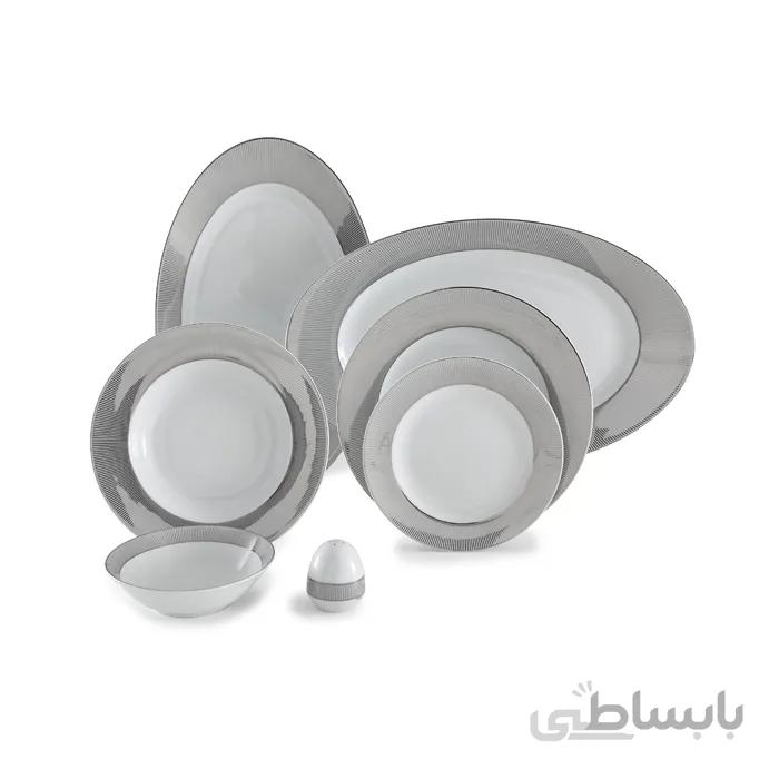 سرویس چینی ۲۸ پارچه چینی زرین سری ایتالیا اف مدل پالادیوم