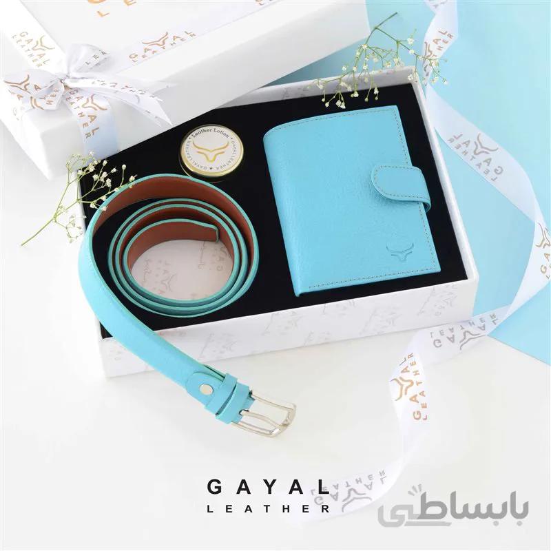ست زنانه گَیال چرم S50 آبی