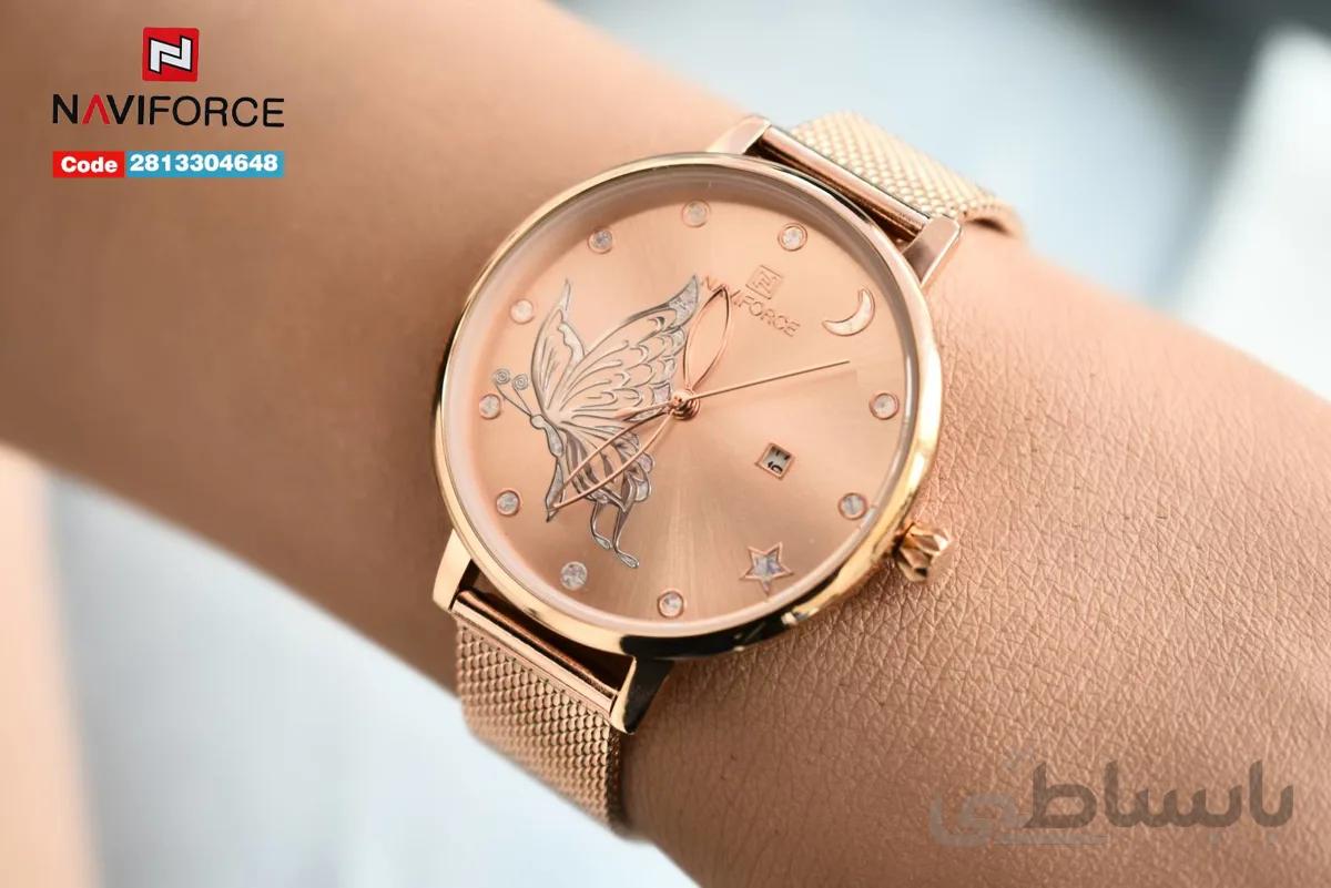 ساعت زنانه مارک Naviforce مدل 5011 بند حصیری