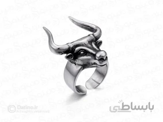 انگشتر مردانه طرح سر گاو 13820