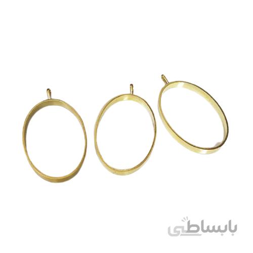 قاب برنجی گردنبند بیضی