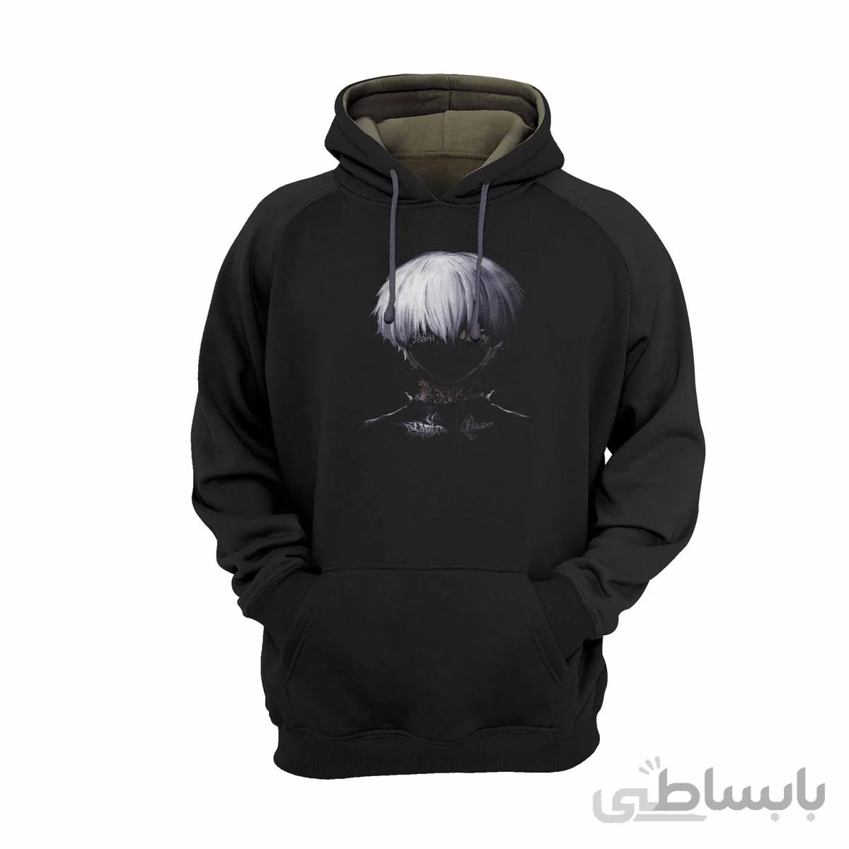 هودی مشکی طرح انیمه توکیو غول Tokyo Ghoul کدKCT10435