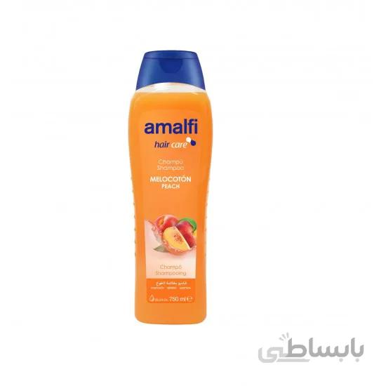 شامپو روزانه آمالفی (Amalfi) مناسب تمام موها حاوی عصاره هلو حجم 750 میل