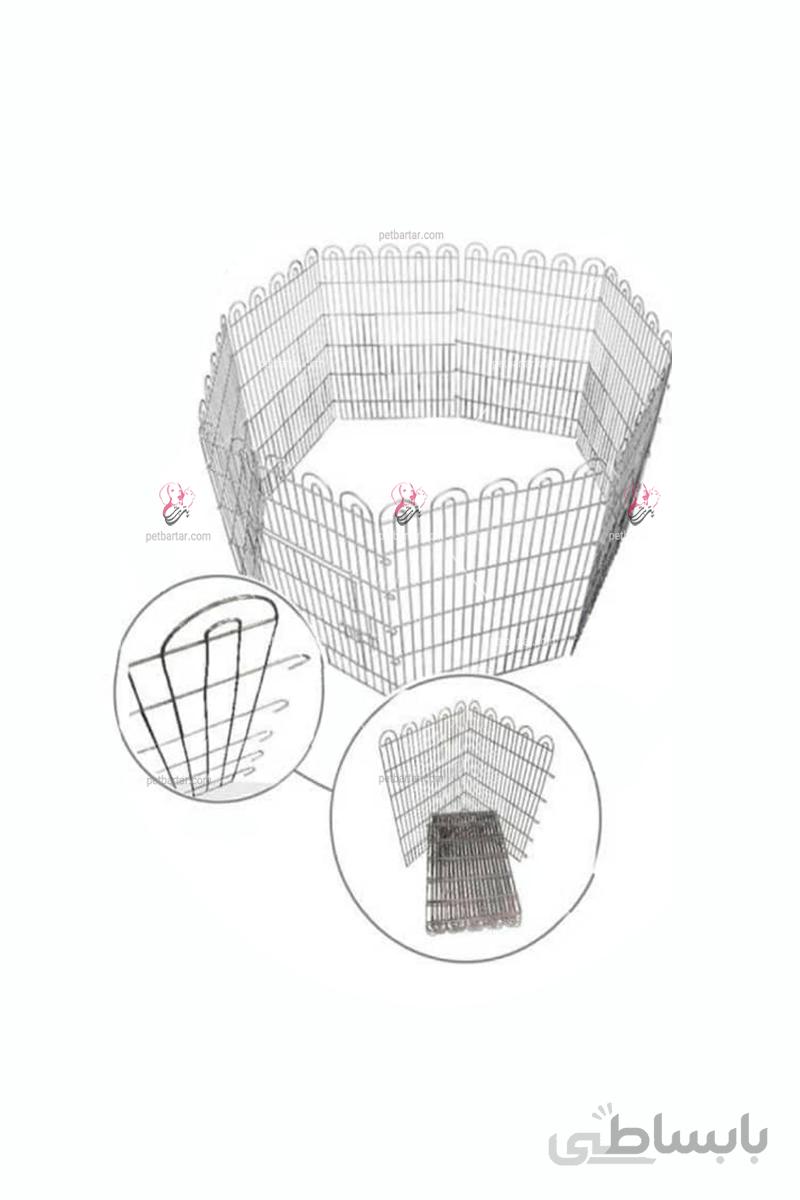 پارک هشت ضلعی سگ درب دار ابعاد ۶۲*۹۵ | Pet Fence Model Z103
