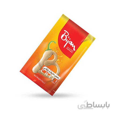 سس چیلی بیژن ساشه ۲۰ گرم کارتن ۲۵۰ عددی