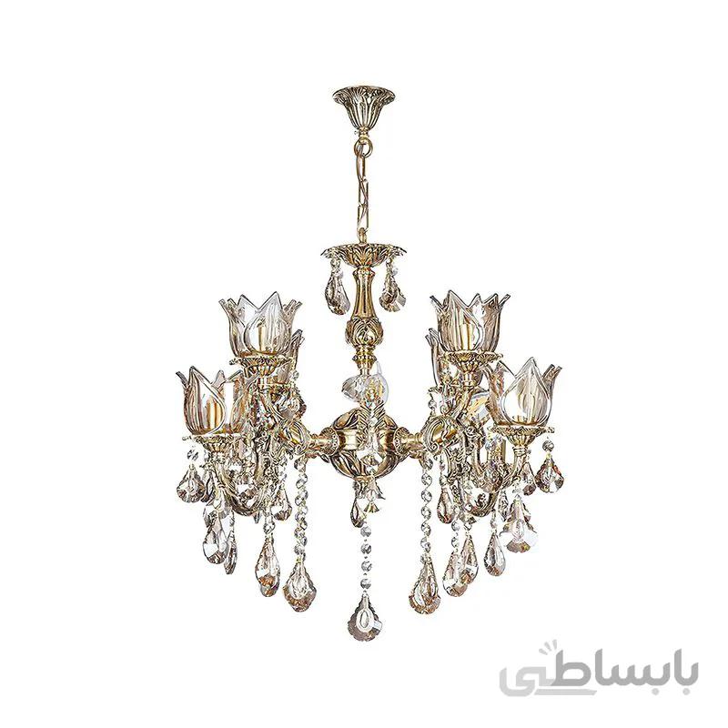 لوستر 8 شعله چشمه نور مدل C2983/4+4-BO