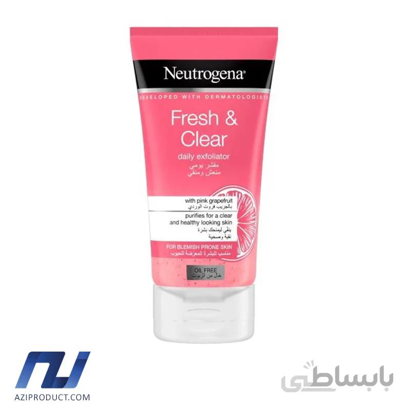 اسکراب لایه بردار صورت نوتروژینا مدل Fresh and amp clear حجم 150 میل