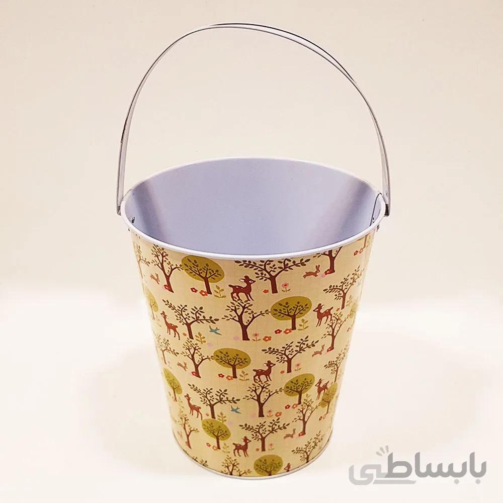 سطل فلزی دسته دار طرح 3