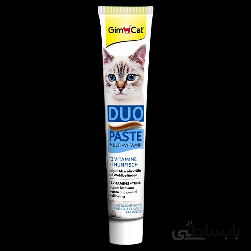 خمیر مالت و مولتی ویتامین گربه با طعم ماهی تن جیم کت GimCat Due Paste with tuna fish وزن 50 گرم
