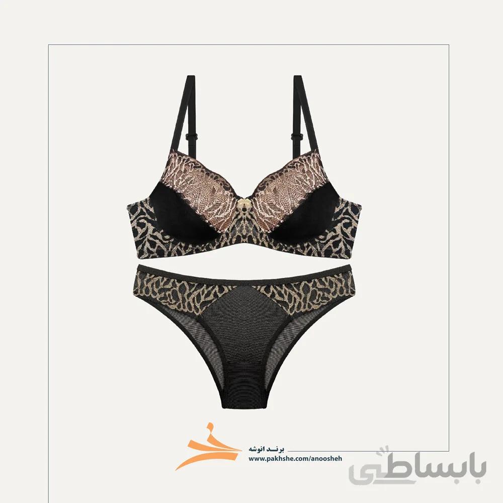 ست شورت وسوتین نیم کاور انوشه کد 65002