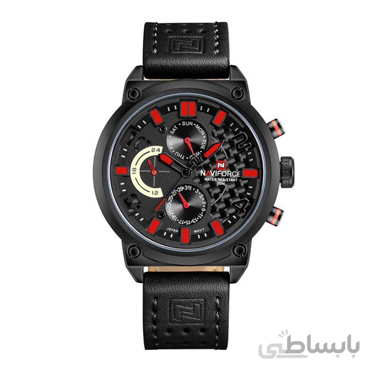 ساعت مچی نیوی فورس مردانه قرمز مدل Naviforce 9068