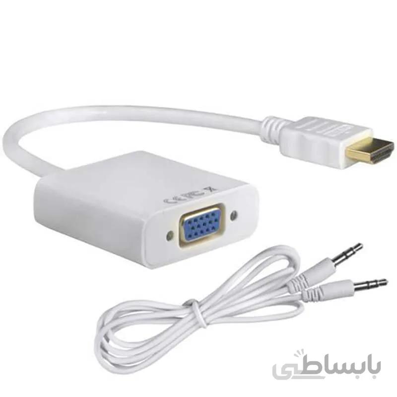 مبدل HDMI به VGA با کابل AUX ا HDMI to VGA With AUX Cable