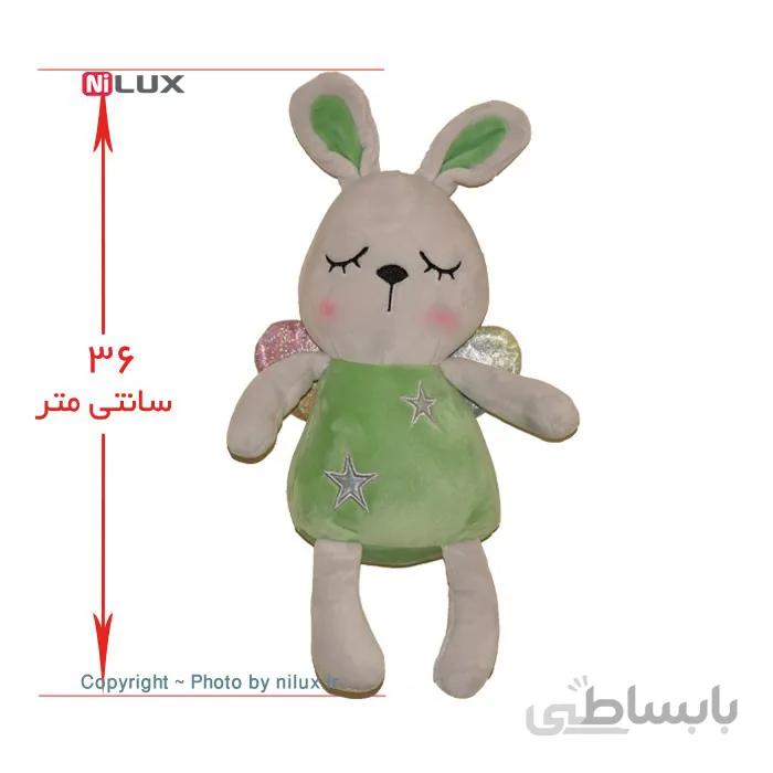 عروسک خرگوش سبز مدل فرشته ارتفاع 36 سانتی متر