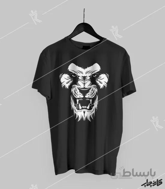 تیشرت مشکی شیر