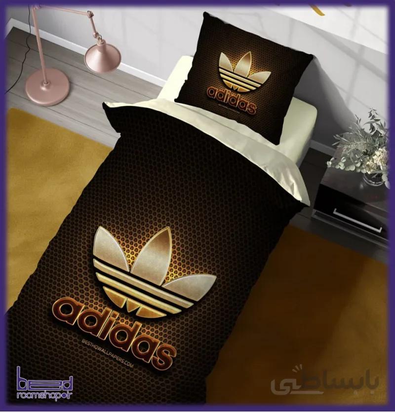 کالای خواب: ست روتختی و لحاف کتان تنسل مدل adidas کد1024