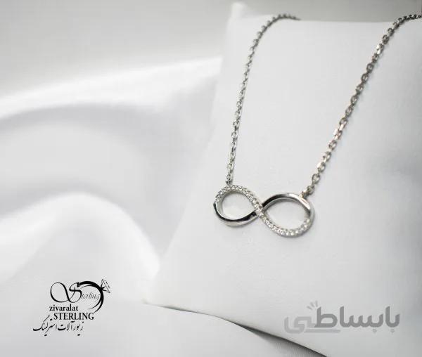 گردنبند نقره زنانه طرح بینهایت
