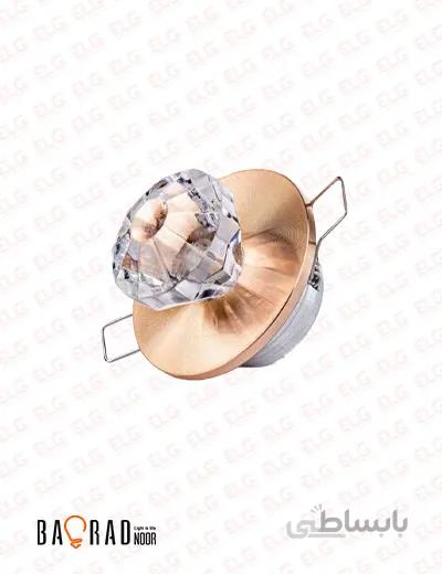 چراغ SMD کریستالی 3 وات باراد نور بدنه گلد