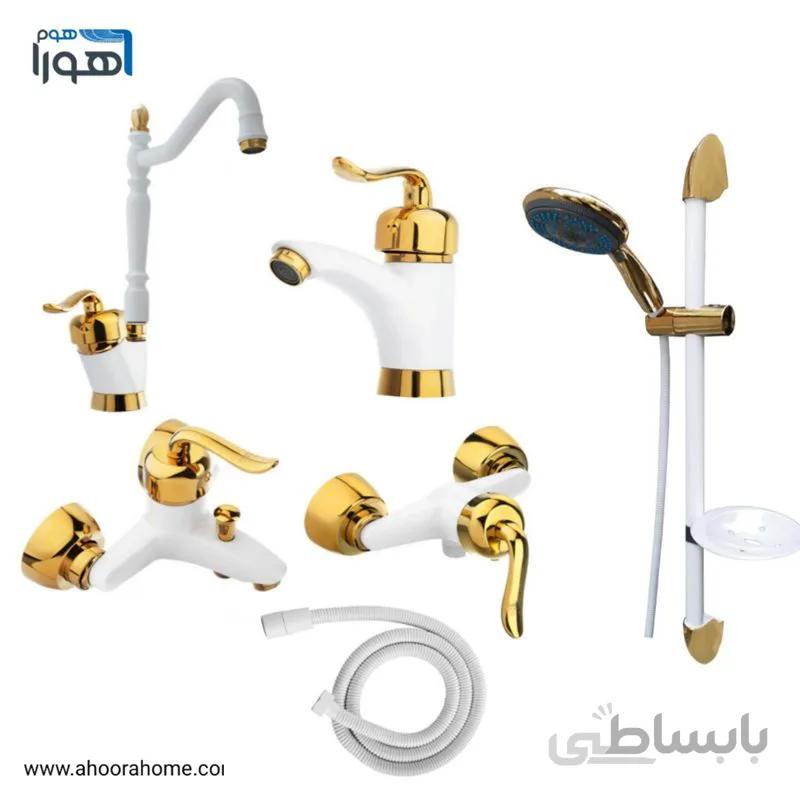 ست شیرآلات مدل قاصدک شلنگ توالت علم دوش یونیکا