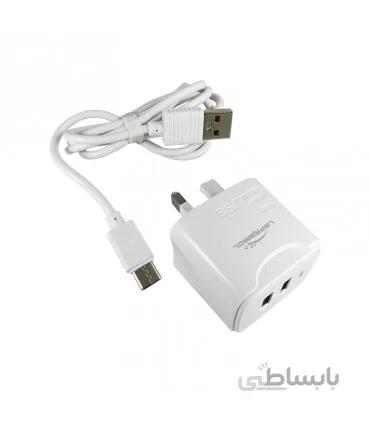 شارژر LAPRAMOL مدل LP-C26 به همراه کابل تایپ سی