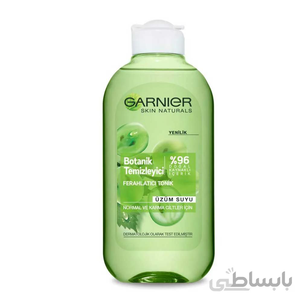 تونیک پاک کننده صورت گارنیر حاوی عصاره انگور در حجم 200میلی لیتر ا Garnier facial cleansing tonic containing grape extract of 200ml