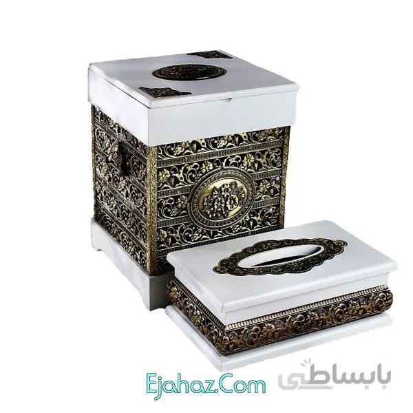 ست سطل و جا دستمال کاغذی مدل رویال کد 500