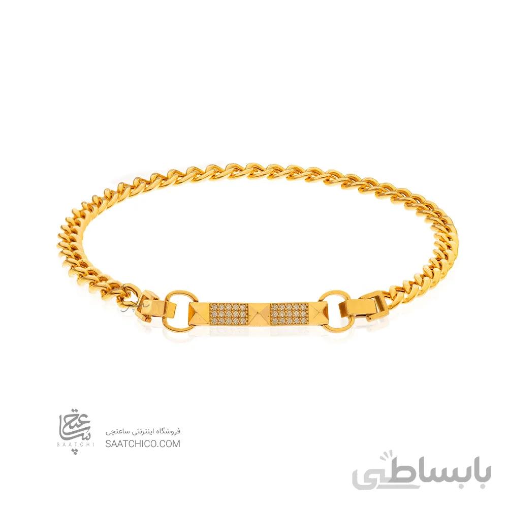 دستبند طلا کارتیه با پلاک طرح هرم کد CB462