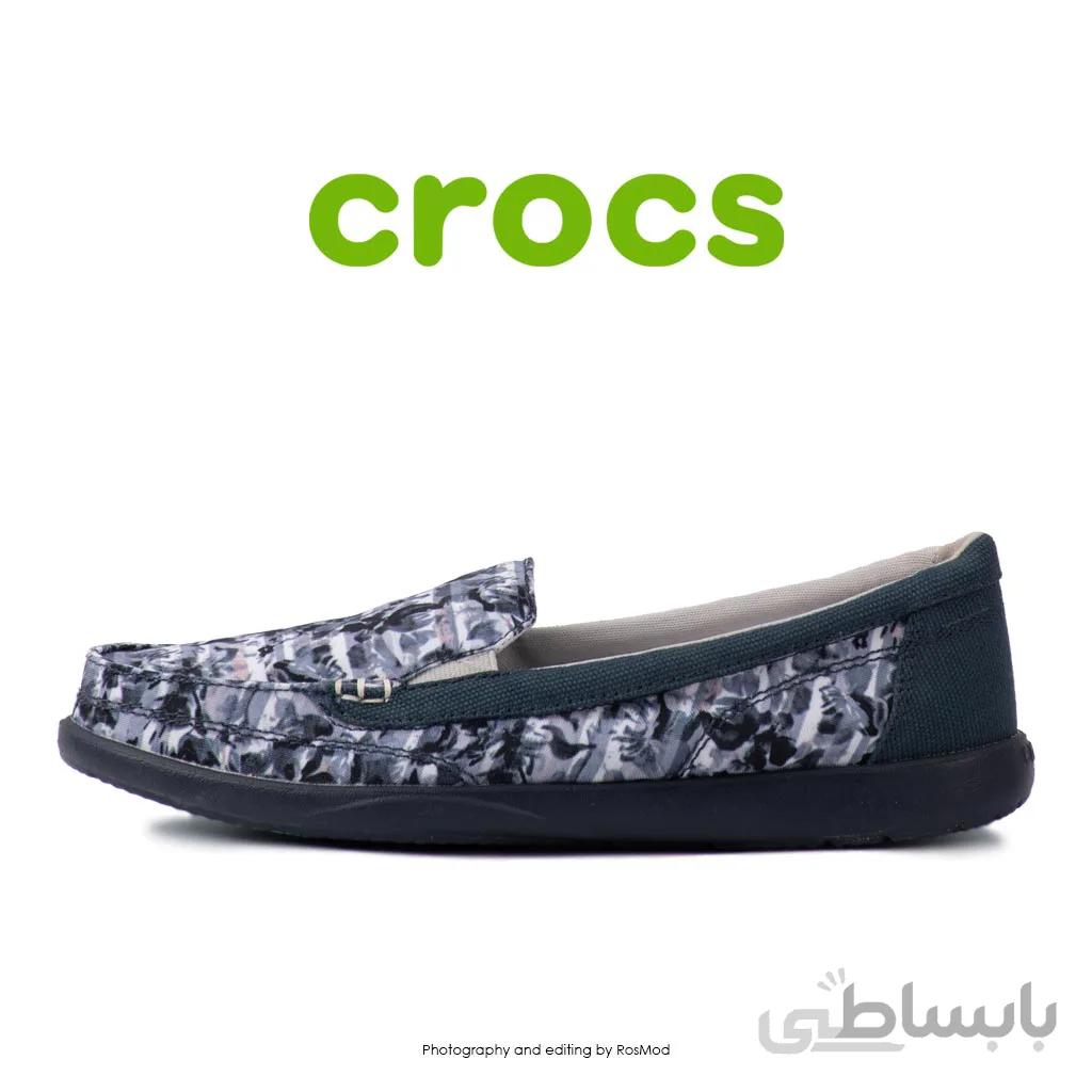 لوفر زنانه کراکس – Crocs Walu 2 Striped Floral Loafer Multi/Navy