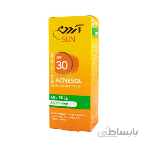 کرم ضدآفتاب رنگی SPF30 آکنه سول فاقد چربی آردن / Arden Acnesol Sunshield SPF30 Tinted Oil Free Cream