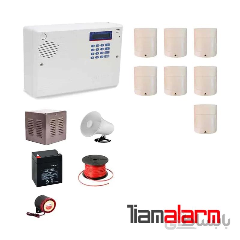 پکیج دزدگیر اماکن باسیم مدل سایلکس سیمکارتی و تلفنی SG8PR7
