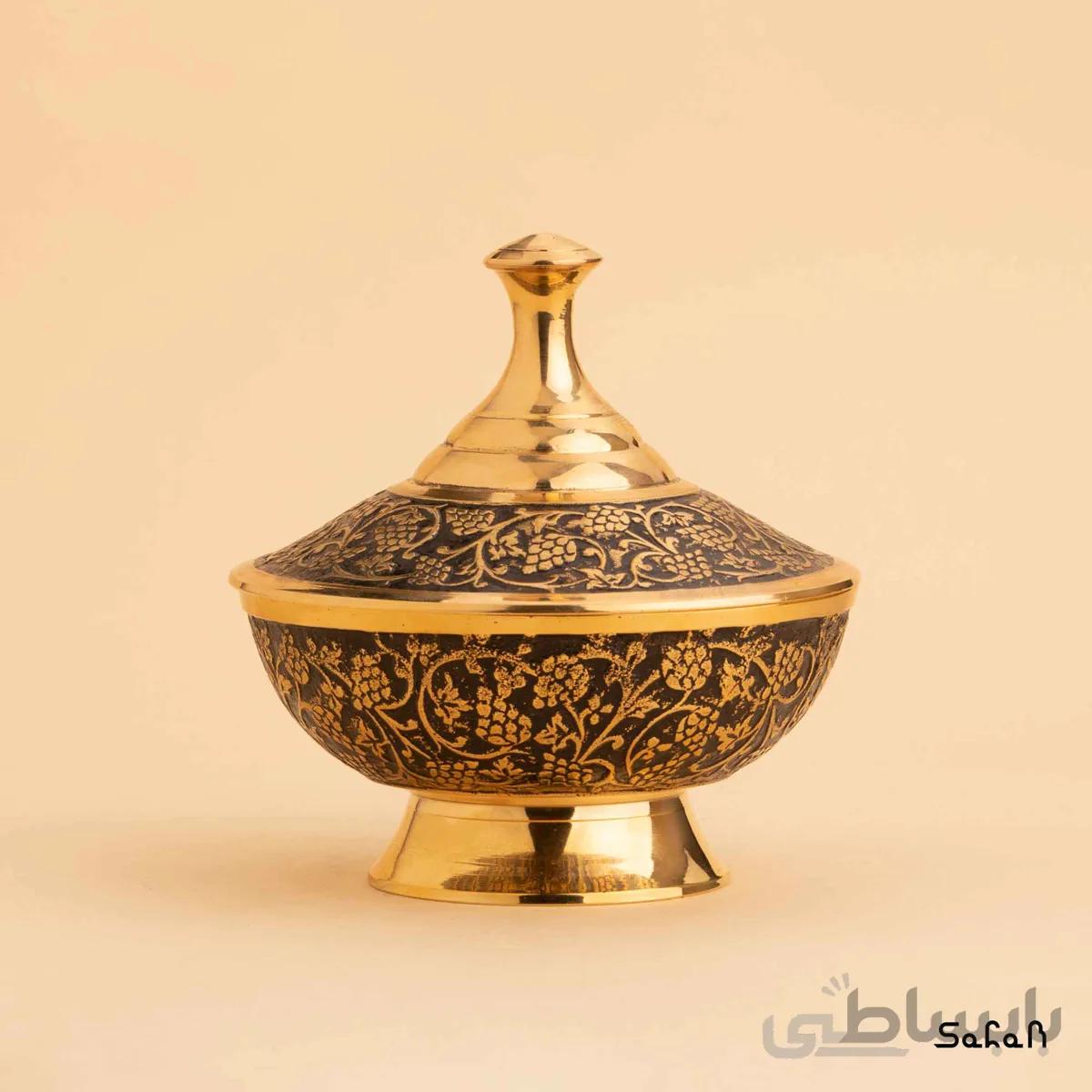 قندان برنجی میناکاری مدل انگوری