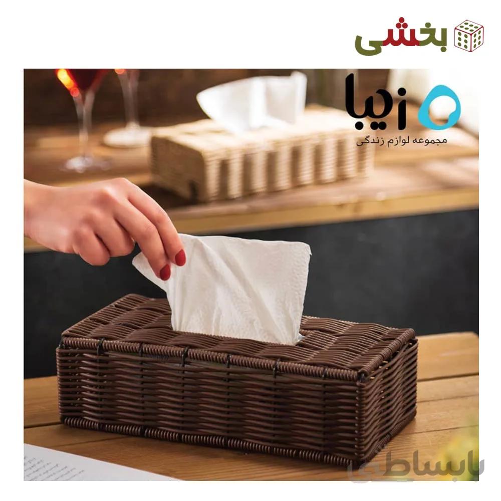 جادستمال مدل سبد بافت زیباسازان کد 51041