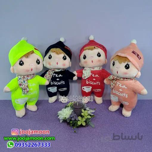 عروسک نوزاد با طرح چای و بیسکوئیت