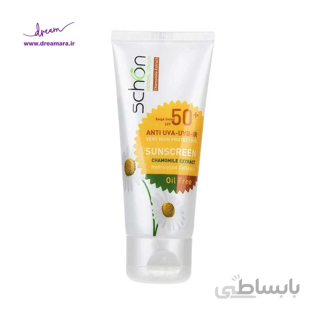 کرم ضد آفتاب پوست چرب و مختلط شون SCHON