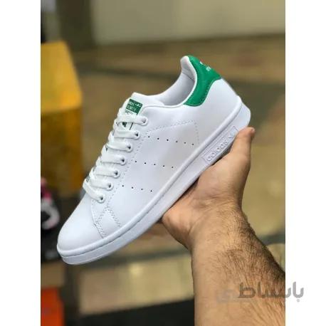 کفش اصلی آدیداس استن اسمیت ست زن و مرد سفید/سبز adidas stan smith