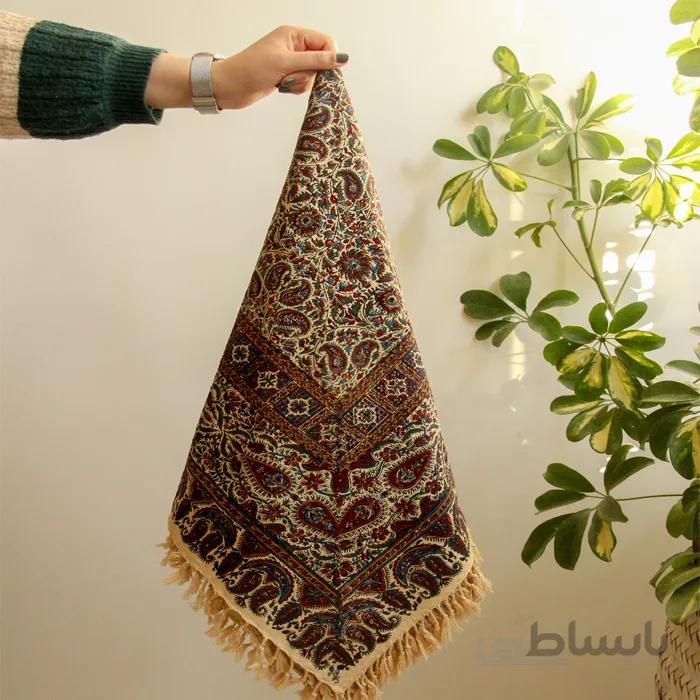 سفره قلمکار صدری 100 * 100 سانتی متر کد S-gh11 صادراتی