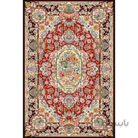 نخ و نقشه فرش طرح سالاری کد 1 زمینه لاکی