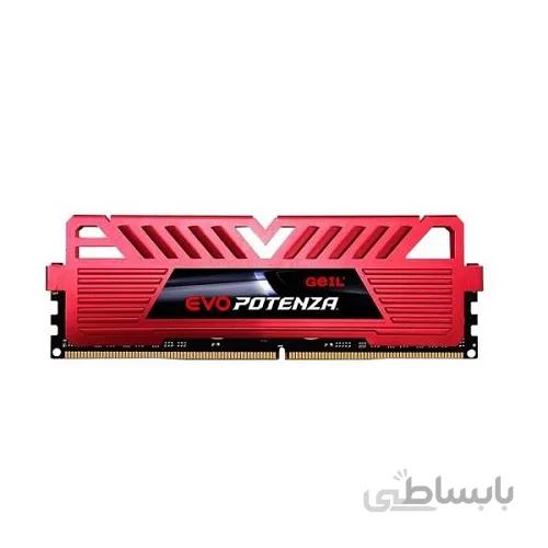 رم دسکتاپ DDR4 تک کاناله 3200 مگاهرتز CL16 گیل مدل Potenza ظرفیت 8 گیگابایت ا Geil Evo Potenza DDR4 3200MHz CL16 Single Channel Desktop RAM - 8GB