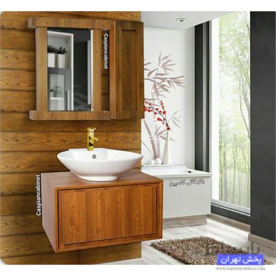 روشویی کابینت دار کاسپین چوب50سانت ا کد محصول 00216/1