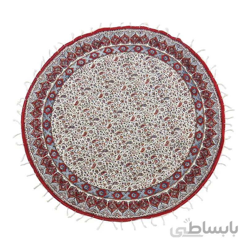 رومیزی قلمکار گرد ممتاز سایز 120 سانتی متر کد s48